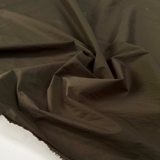 Gruppo Crinkle Khaki Waterproof Nylon Outerwear Fabric CU