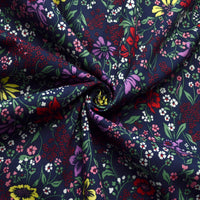 Cotton Poplin-Hackney - Floral Navy