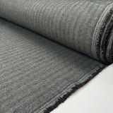 Happy Harry Viscose Blend Grey Herringbone Stretch Suiting Fabric Roll