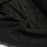 Have Mercy Polyester Spandex Black Velveteen John Louden Soft Jacketing Fabric CU