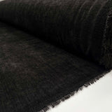 Have Mercy Polyester Spandex Black Velveteen John Louden Soft Jacketing Fabric Roll