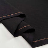 Black Polyester Viscose Pink Pinstripe Suiting Fabric Head Mistress Fold