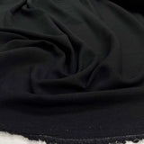 Black Viscose Linen Plain Woven Shirting Fabric  Hector - Jet CU
