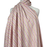 Viscose Linen Blend Pink Stripe Fabric Helter Skelter Candyfloss Mannequin
