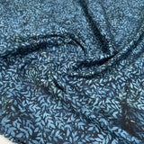 Hoffman Bali Cotton Lawn Blue Forest Indonesian Floral Dress Fabric CU