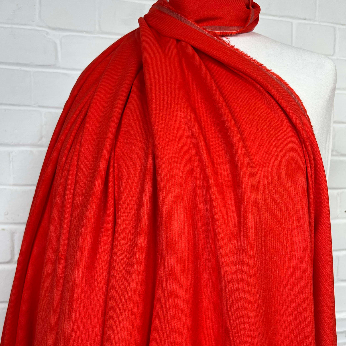 Linen Viscose Blend Italian Ex-Designer Twill Fabric Hot Stuff Mannequin