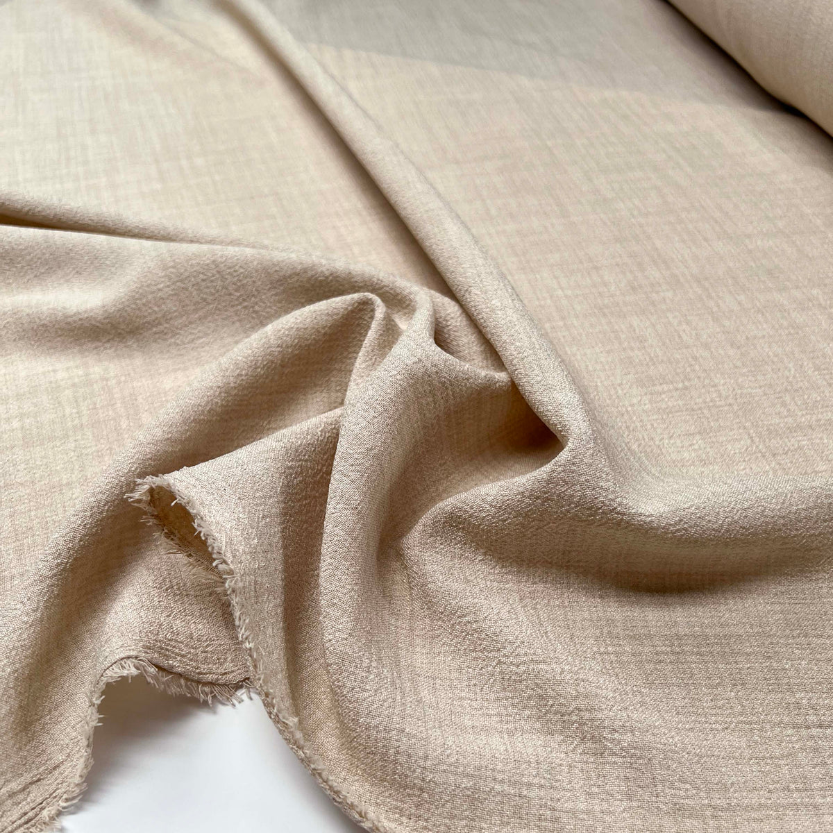 It's Not Pharaoh Polyester Cream Beige Textured Woven Dress Fabric CU