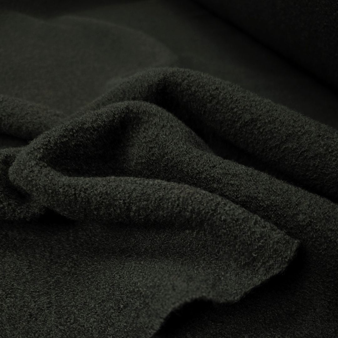 Italian BoiledWool Green Ex-Designer Coating Fabric CU
