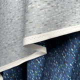 Italian Cotton Abstract Rain Blue Ex Designer Woven Dress Fabric Hang