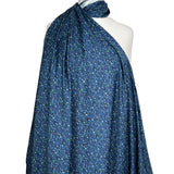 Italian Cotton Abstract Rain Blue Ex Designer Woven Dress Fabric Mannequin