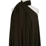 Premium Textured Stretch Dressmaking Fabric Italian Crepe - Khaki Mannequin