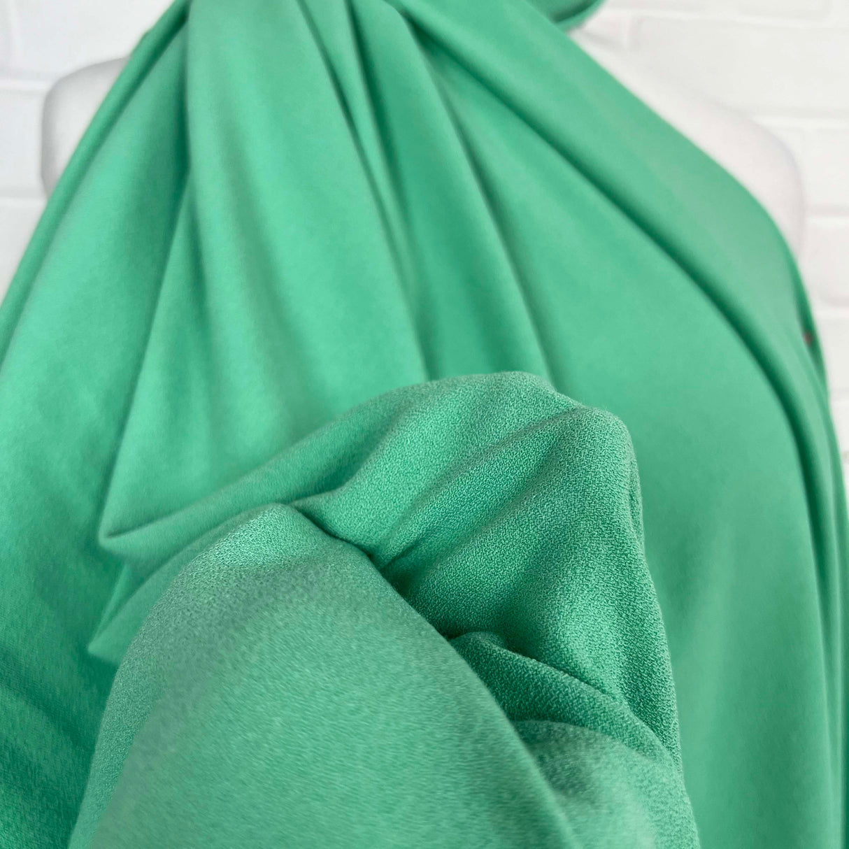 Soft Stretch Textured Dressmaking Fabric Italian Crepe Mint CU