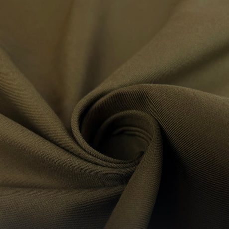 Italian Ex-Designer Cotton Twill Fabric Leoni Dark Khaki Twist