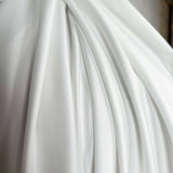 Italian Ivory Cotton Plain White Shirting Fabric CU