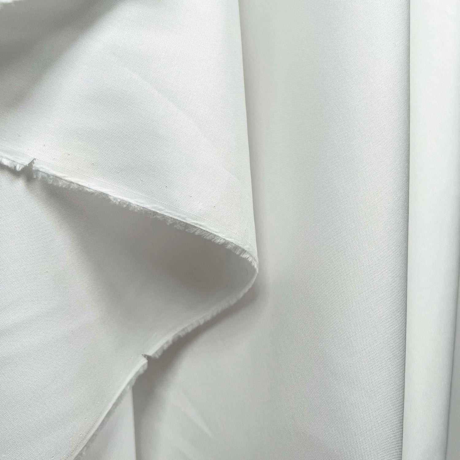 Italian Ivory Cotton Plain White Shirting Fabric Hang