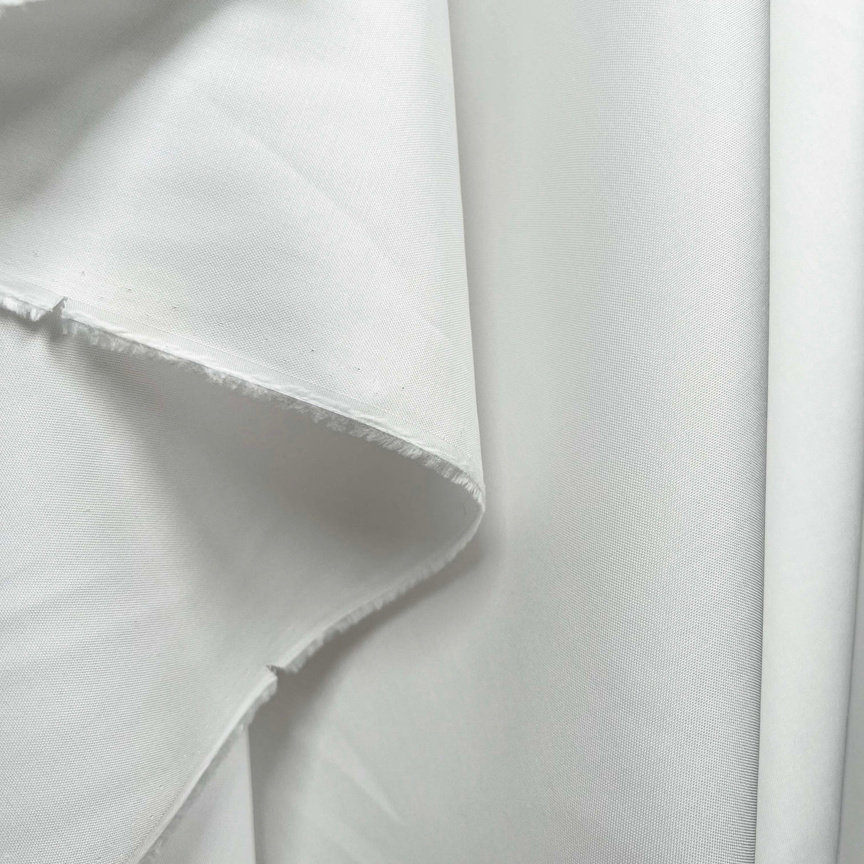 Italian Ivory Cotton Plain White Shirting Fabric Hang