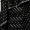 Italian Linen Mix - Black Stripe