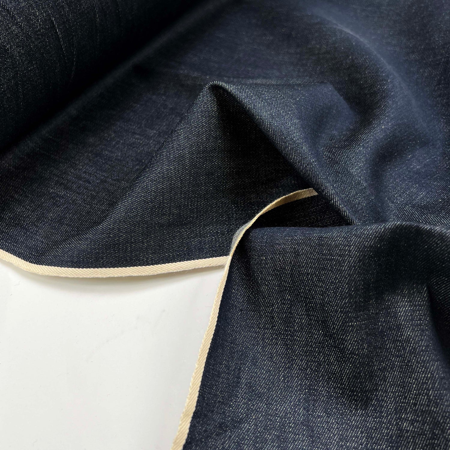 Candiani Cotton Selvedge Denim Fabric  Italian Right-Hand Twill Denim CU
