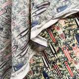 Ex-Designer Surfboard Print Cotton Fabric Italian Voile Fistral Hang