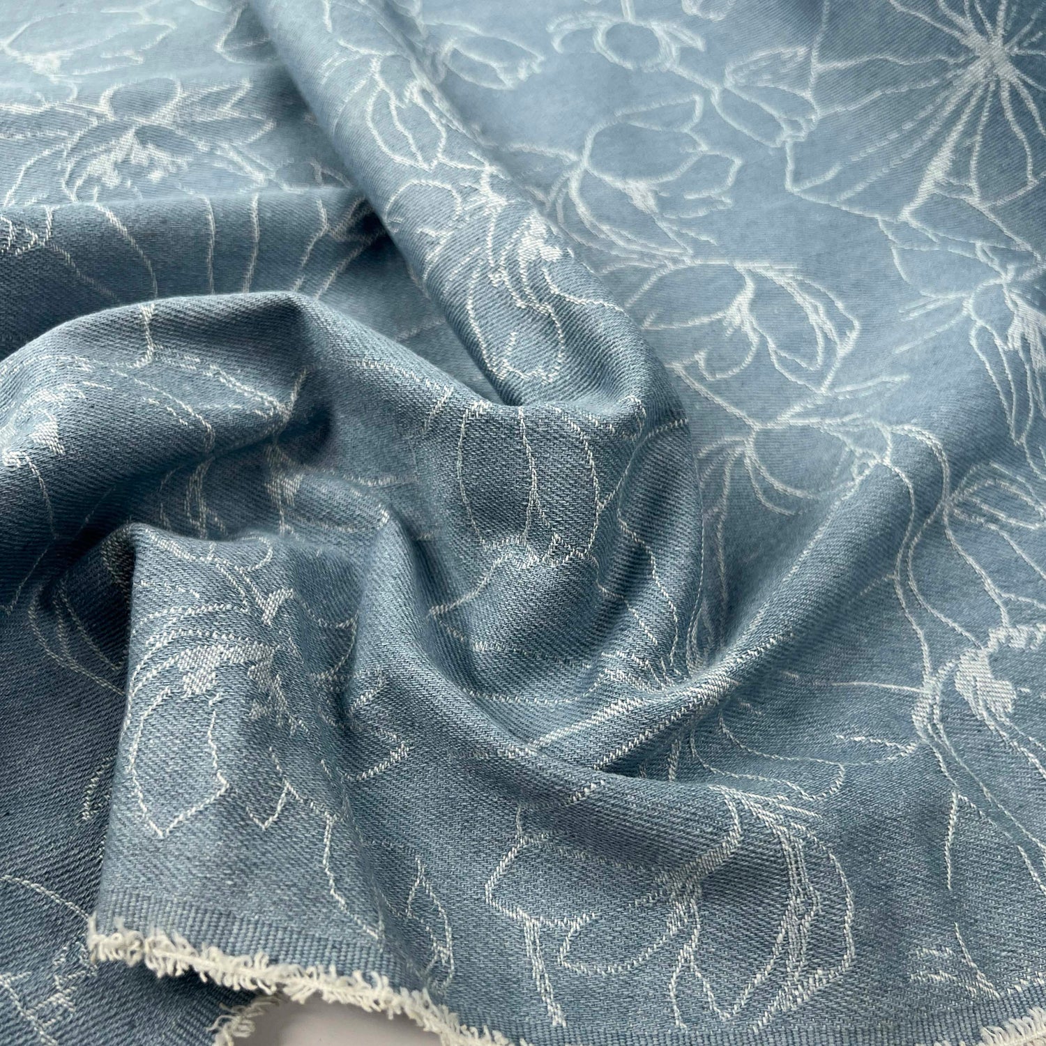 Jacquard Denim - Flower Press