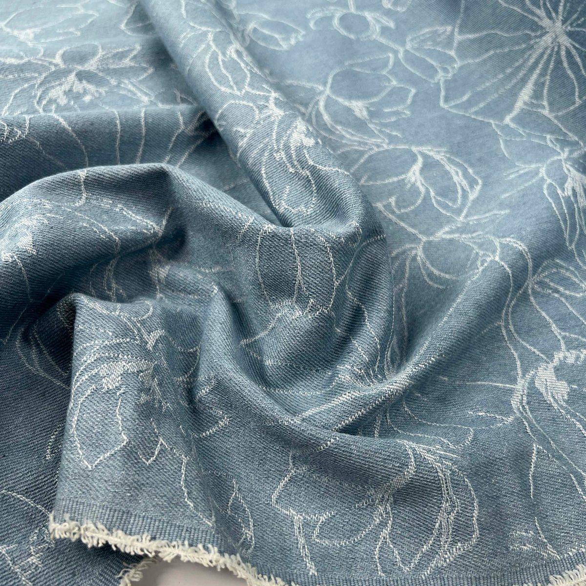 Jacquard Denim - Flower Press