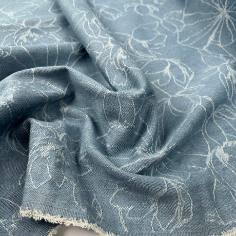 Jacquard Denim - Flower Press