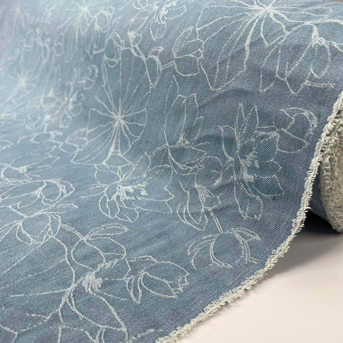 Jacquard Denim - Flower Press