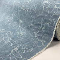 Jacquard Denim - Flower Press