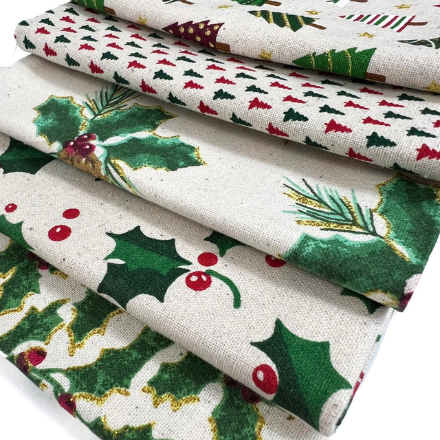 John Louden Christmas Cotton Fabric Fat Quarter Jazzy Trees