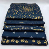 John Louden Christmas Fat Quarter Blue Obit Bundle
