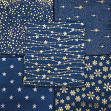 John Louden Christmas Fat Quarter Blue Obit Full