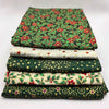 JL Christmas Fat Quarter - Green Festive Florals