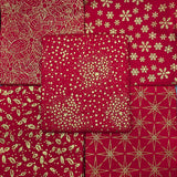 John Louden Christmas Fat Quarter Red Lantern Bundle