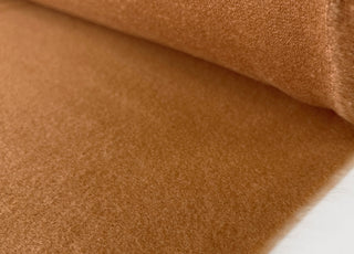 Knitted Mouflon Flannel Fleece Coating Fabric Tan Roll