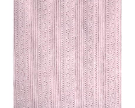 Petit Pointelle Baby Pink Knitted Openwork Cotton Fabric fabric, undefined