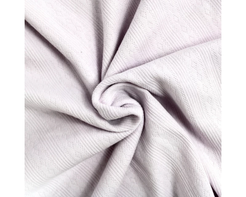 Petit Pointelle White Knitted Openwork Cotton Fabric fabric, undefined