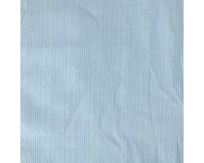 Petit Pointelle Baby Blue Knitted Openwork Cotton Fabric fabric, undefined