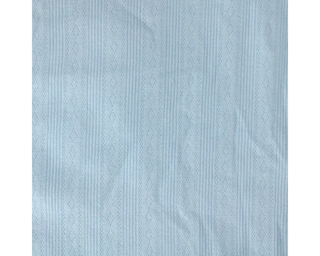 Petit Pointelle Baby Blue Knitted Openwork Cotton Fabric fabric, undefined