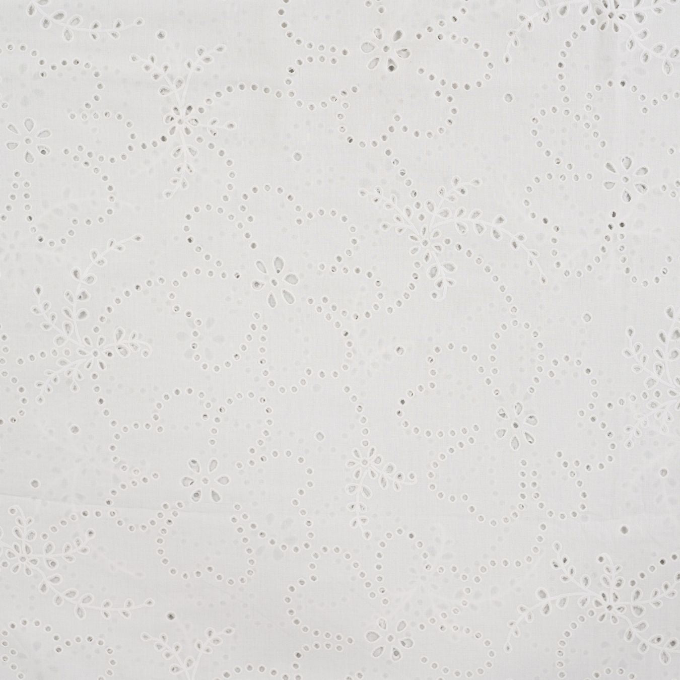 Lacey Days Ecru Cotton Voile Puff Print 60gsm Dress Fabric Flat