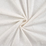 Lacey Days Ecru Cotton Voile Puff Print 60gsm Dress Fabric Swirl