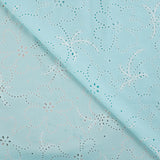 Lacey Days Light Blue Cotton Voile Puff Print 60gsm Dress Fabric Fold