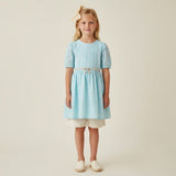 Lacey Days Light Blue Cotton Voile Puff Print 60gsm Dress Fabric Girls Dress
