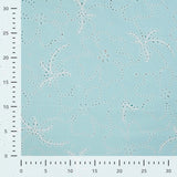 Lacey Days Light Blue Cotton Voile Puff Print 60gsm Dress Fabric Ruler
