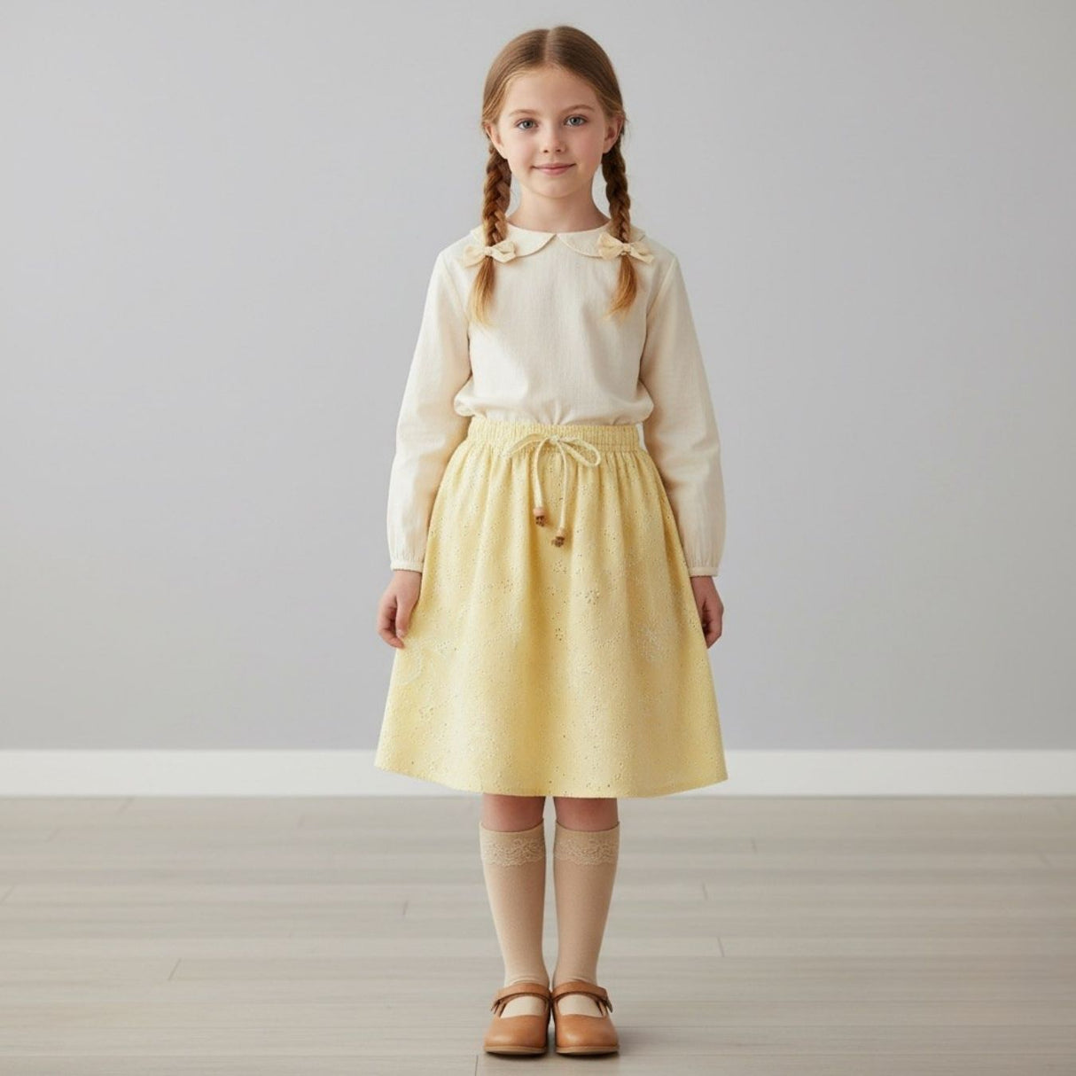 Lacey Days Yellow Cotton Voile Puff Print 60gsm Dress Fabric Skirt