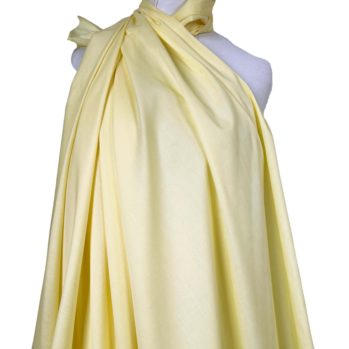 Lemonade Nylon Yellow Pale Woven Shirting Fabric Mannequin