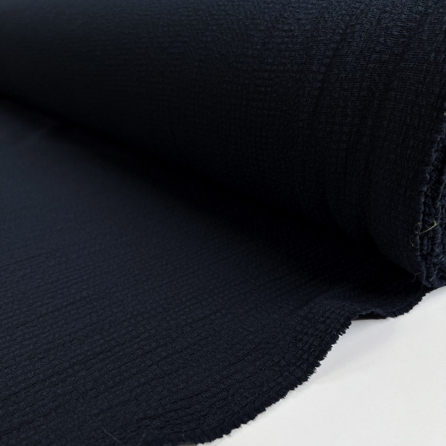 Linea Nero Polyester Seersucker Ex Designer Fabric Roll