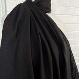 Ex-Designer Italian Plain Linen Dress Fabric Linen Elite - Black CU