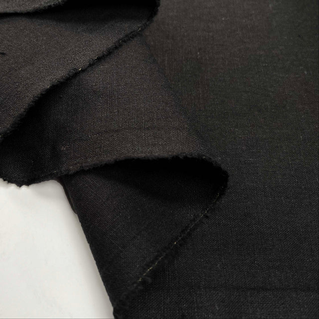 Linen Look Hemp Dark Grey Cotton Spandex Plain Woven Shirting Fabric Fold
