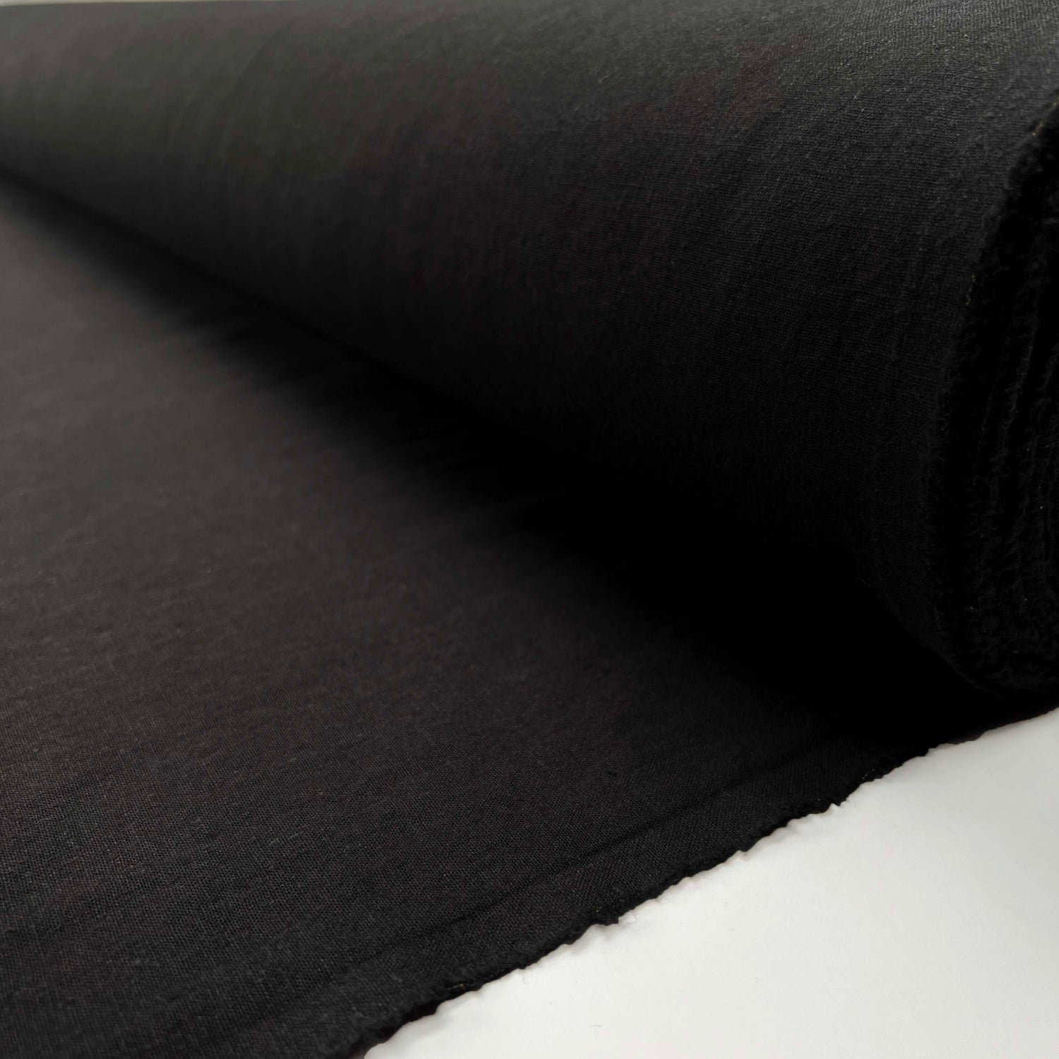 Linen Look Hemp Dark Grey Cotton Spandex Plain Woven Shirting Fabric Roll