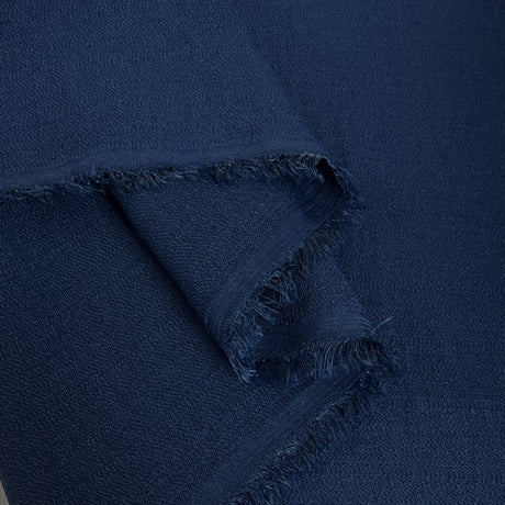 Linen Look Petrol Polyester Plain Woven Dress Fabric Fold